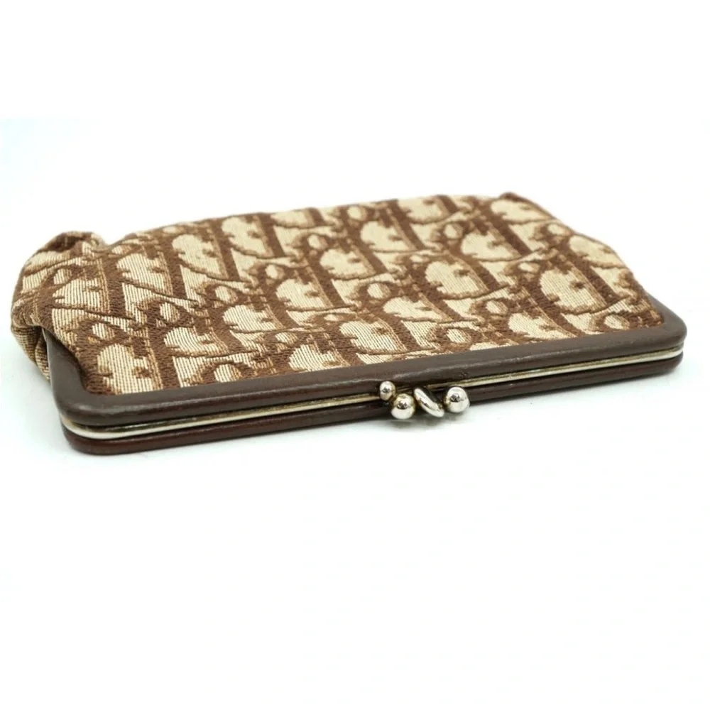 Dior Beige and Brown Monogram Coin Purse